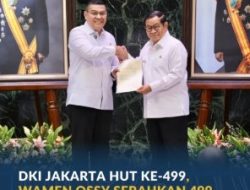 DKI Jakarta HUT ke-499, Wamen Ossy Serahkan 499 Sertipikat ke Gubernur Pramono Anung