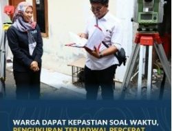 Warga Dapat Kepastian Soal Waktu, Pengukuran Terjadwal Percepat Layanan Pertanahan